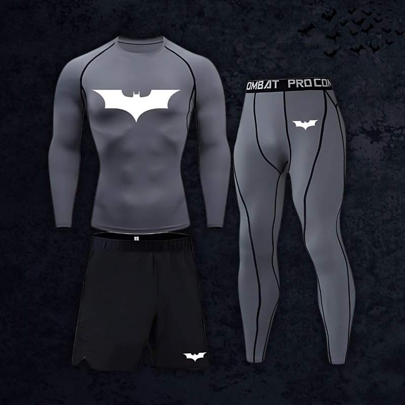 GymBreaker Batman Long Sleeve Compression 3-Piece Set