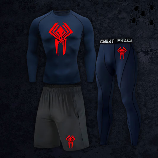 GymBreaker Spiderman 2099 Long Sleeve Compression 3-Piece Set