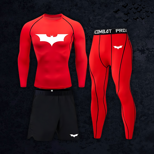 GymBreaker Batman Long Sleeve Compression 3-Piece Set