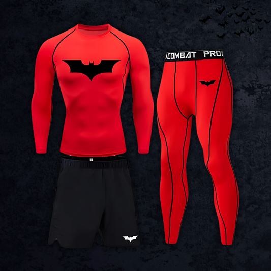 GymBreaker Batman Long Sleeve Compression 3-Piece Set