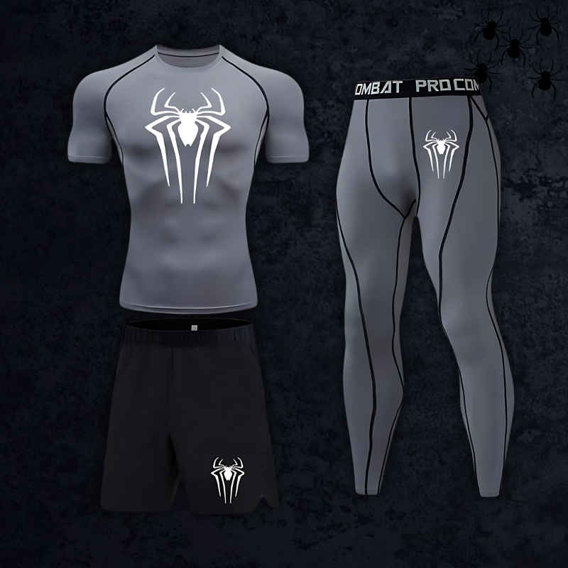 GymBreaker Original Spiderman Shirt Compression 3-Piece Set