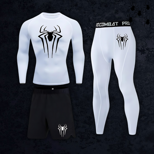 GymBreaker Original Spiderman Long Sleeve Compression 3-Piece Set