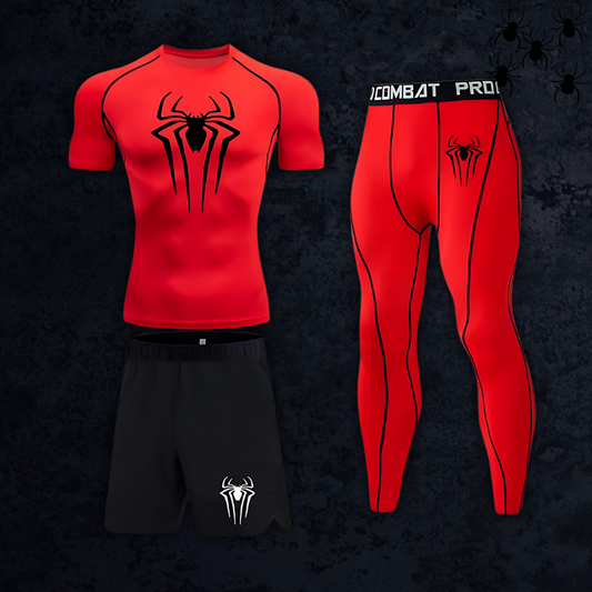 GymBreaker Original Spiderman Shirt Compression 3-Piece Set