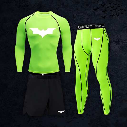 GymBreaker Batman Long Sleeve Compression 3-Piece Set