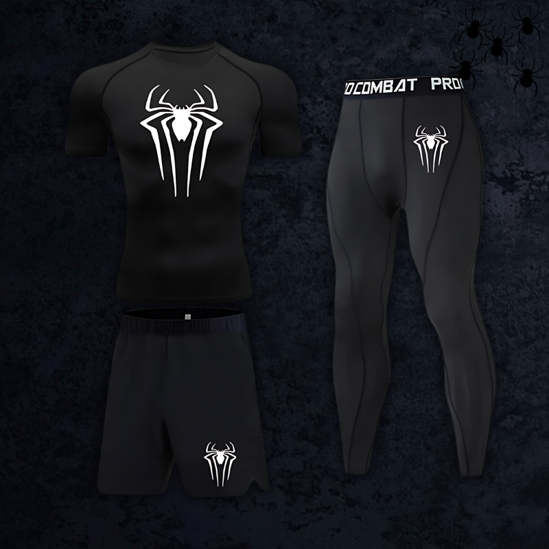 GymBreaker Original Spiderman Shirt Compression 3-Piece Set