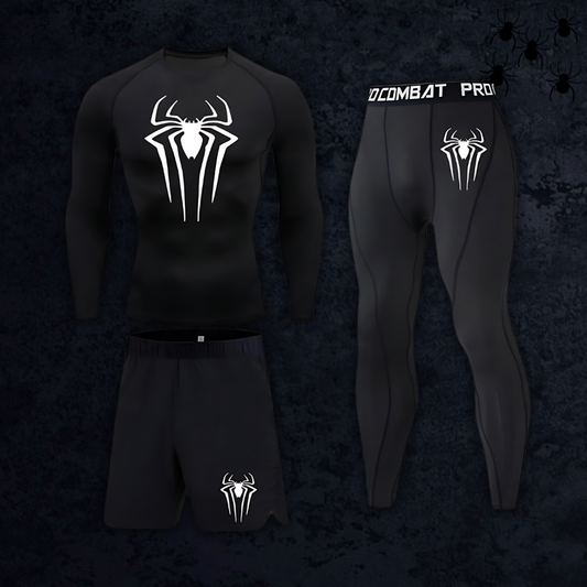 GymBreaker Original Spiderman Long Sleeve Compression 3-Piece Set