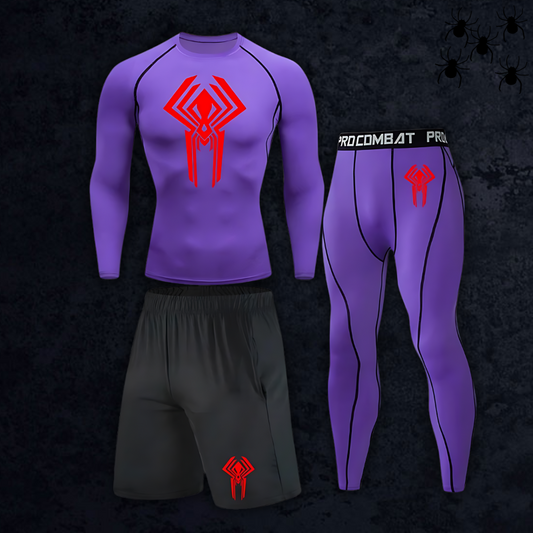 GymBreaker Spiderman 2099 Long Sleeve Compression 3-Piece Set