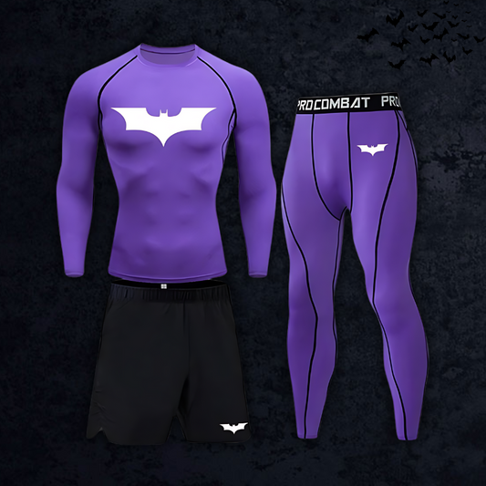 GymBreaker Batman Long Sleeve Compression 3-Piece Set