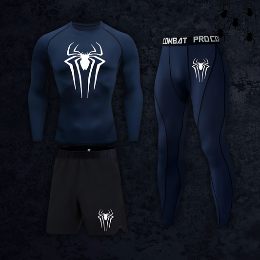 GymBreaker Original Spiderman Long Sleeve Compression 3-Piece Set