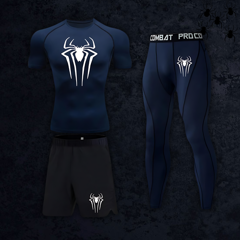 GymBreaker Original Spiderman Shirt Compression 3-Piece Set