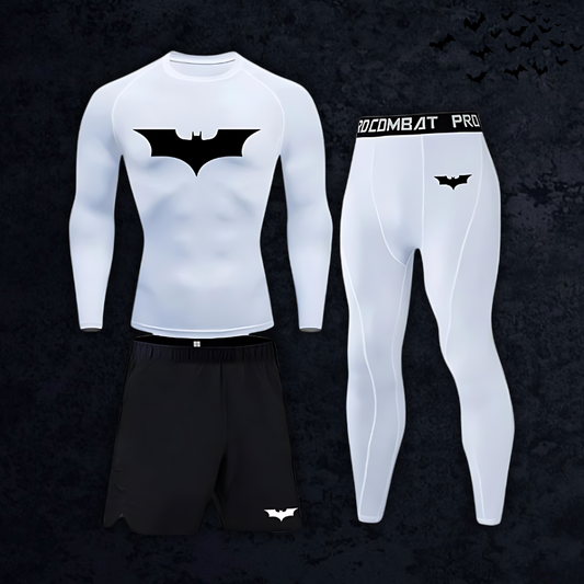 GymBreaker Batman Long Sleeve Compression 3-Piece Set