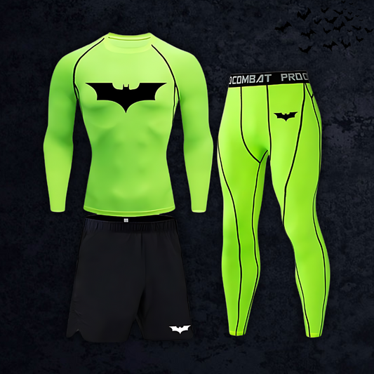 GymBreaker Batman Long Sleeve Compression 3-Piece Set