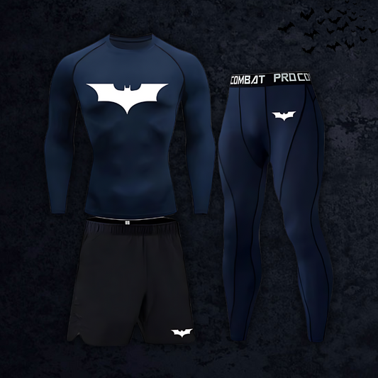 GymBreaker Batman Long Sleeve Compression 3-Piece Set