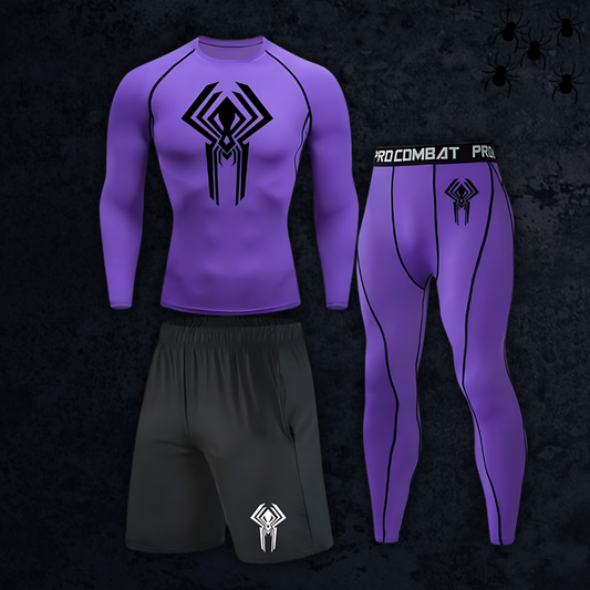 GymBreaker Spiderman 2099 Long Sleeve Compression 3-Piece Set